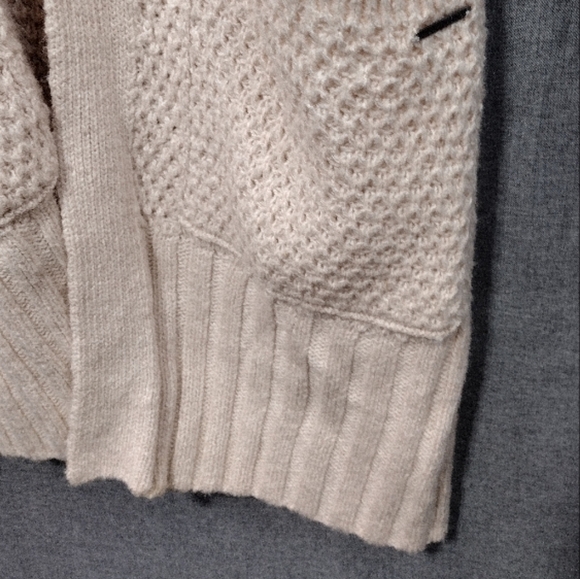 Abercrombie & Fitch Knit Open Front Cardigan Women's XS Cream Casual Minimalist - Picture 4 of 8